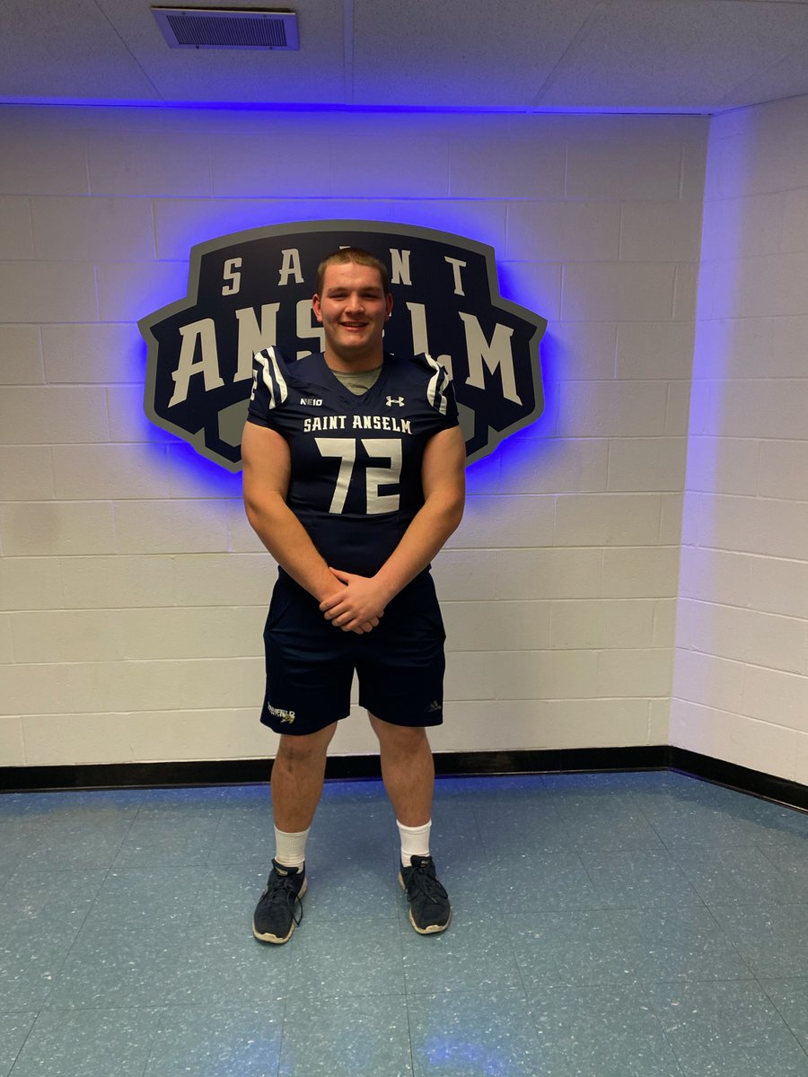 I am very happy to announce my commitment to play football at Saint Anselm College. #BCM #gohawks <a href="/CoachPriceFerg/">Price Ferguson</a> <a href="/CoachJoeAdam/">𝐉𝐨𝐞 𝐀𝐝𝐚𝐦 𝐇𝐁𝐂</a> <a href="/HunterMacKay_/">Hunter MacKay</a>  <a href="/turf_surfer/">Michael Catania-Mcdonough 🤙🏽</a>