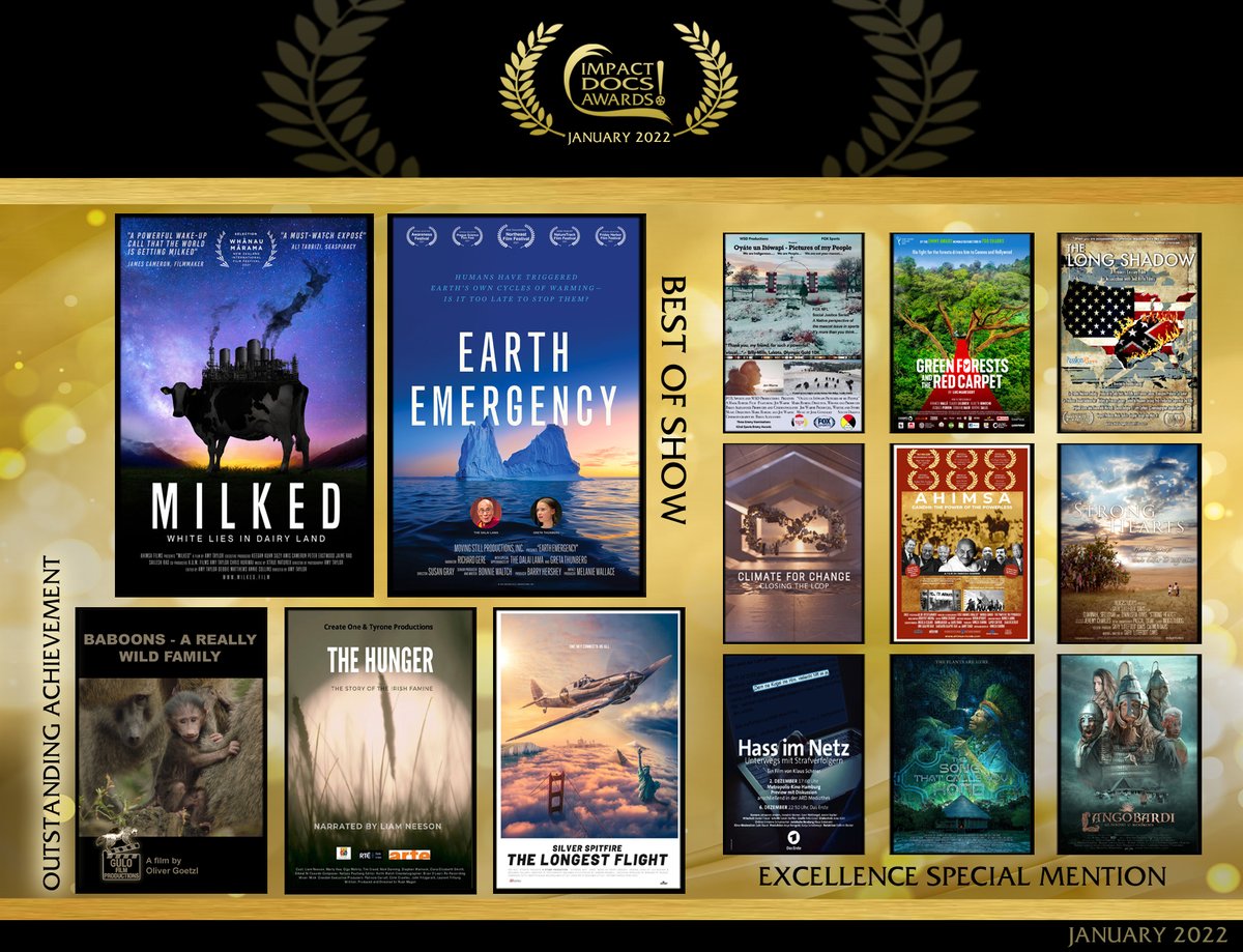 impactdocsaward's tweet image. CONGRATS to this season’s Award Winners! The judges were impressed and deeply moved by the variety of important subjects and the deep-dive of each filmmaking team to bring them to light. We honor each and every one of you for making an IMPACT on the world! ImpactDocsAwards.com