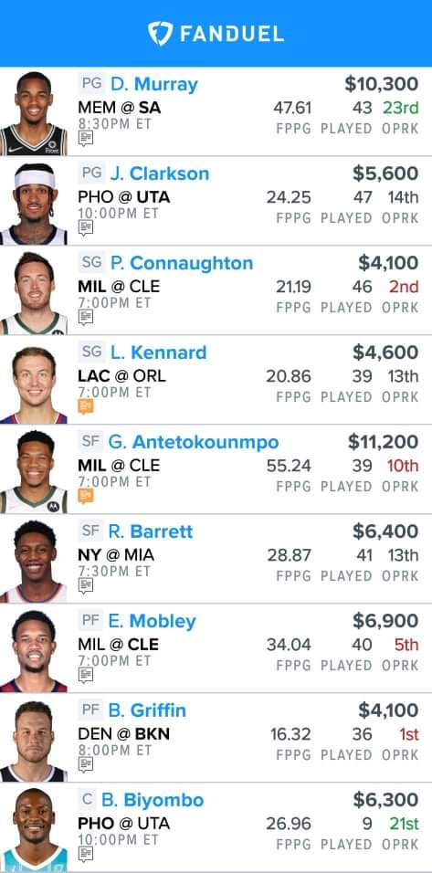 dfs_avengers's tweet photo. #main slate line #nba
#dfsavengers
Good luck, news still coming in! https://t.co/t0HA7QbTEI