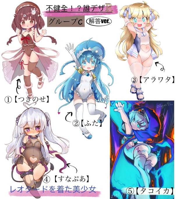 遅れましたが、Cグループ解答です! たくさんのご投票ありがとうございます!!!!
みんなとってもかわいい!!!!!!!! 