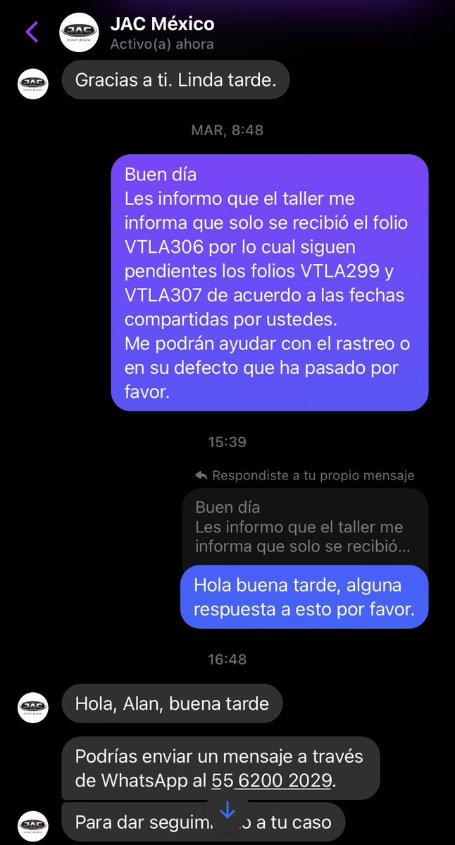 AlancitoVs's tweet photo. @Lonso0 @JACMotorsMX Que bueno que den RT a publicaciones relevantes para ustedes, @JACMotorsMX deberían dar foco a clientes que confiamos en su marca y que en este momento llevo más de 2 y medio en espera de refacciones y sin vehículo. 😡 lo peor que sus medios de contacto no dan solución https://t.co/4eDyR30Qwd