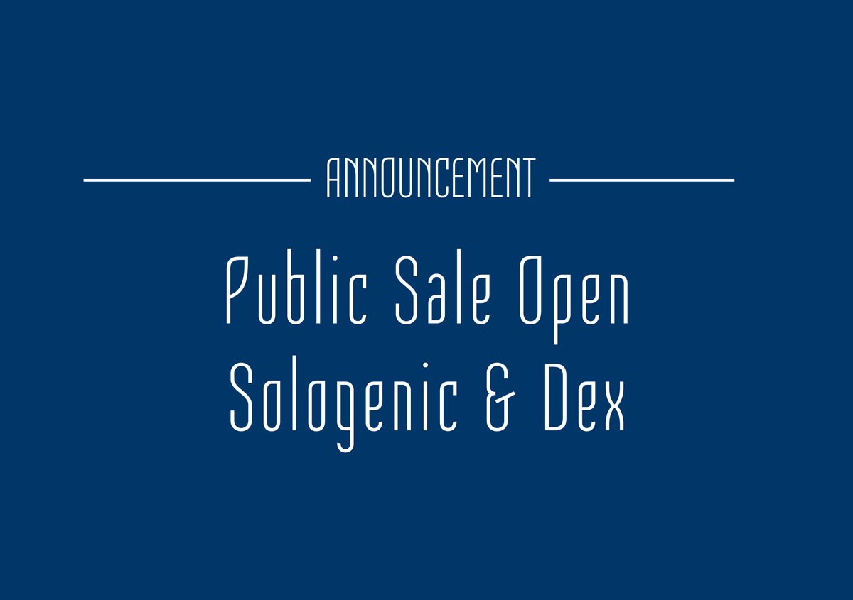Hi Angela Fellas 👧

Public Sale Starts
We open public sale on Sologenic &amp; Dex to maintain price healthy.

Sologenic Links
sologenic.org/trade?network=…