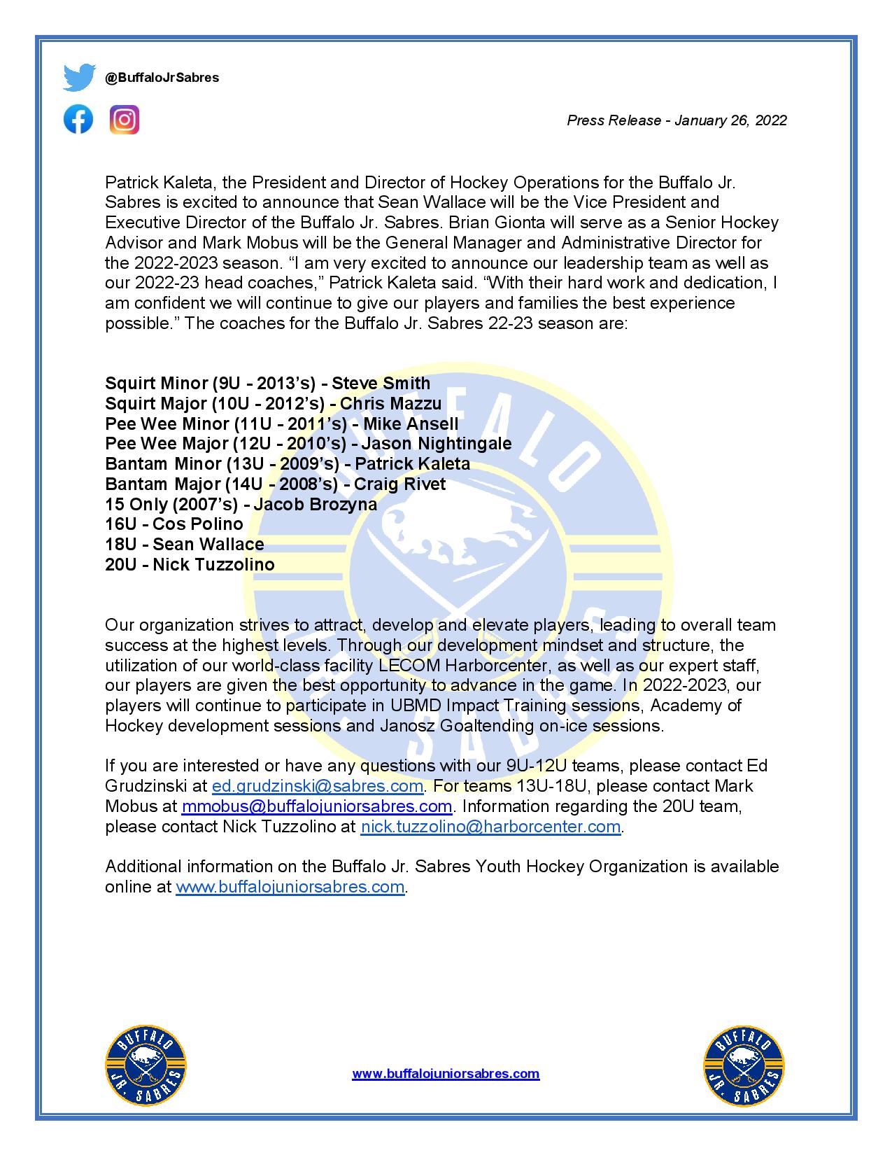 Sabres Schedule 2022 23 Buffalo Jr. Sabres (@Buffalojrsabres) / Twitter