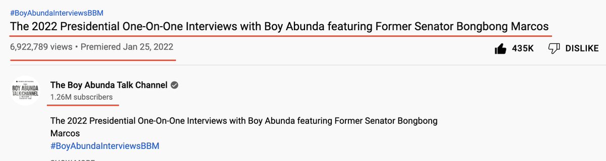 sonysigm's tweet photo. Breaking: @TWBAofficial Boy Abunda's interview with @bongbongmarcos have surpassed @KM_Jessica_Soho Jessica Soho's interview with 4 Presidential candidates. BBM interviews was only uploaded 1 day ago #BoyAbundaInterviewsBBM #JessicaSohoInterview https://t.co/d22EhCrtS8