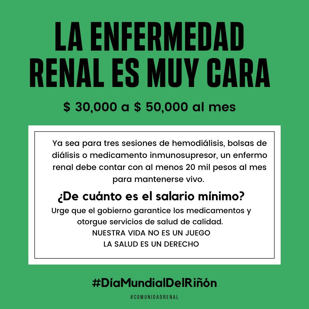 La salud es un derecho 🧐
#ComunidadRenalMexico
#DiaMundialDelRiñon