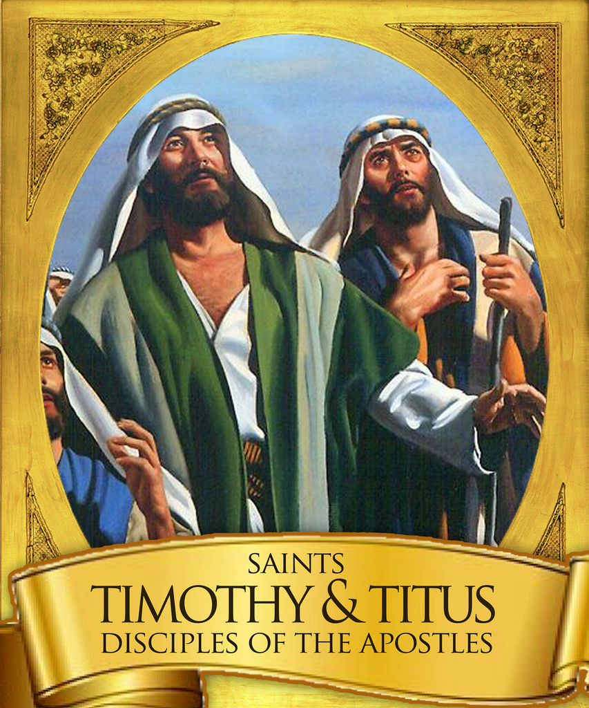 OSBBristowVA's tweet photo. The day after the feast of the conversion of St. Paul, we celebrate 2 of his disciples: St. Timothy &amp; St. Titus. We wish all those who claim Timothy or Titus as their baptismal or confirmation names a joyful feast day. Special feast day blessings to @STSTigers. https://t.co/1NRF0Y0IpC