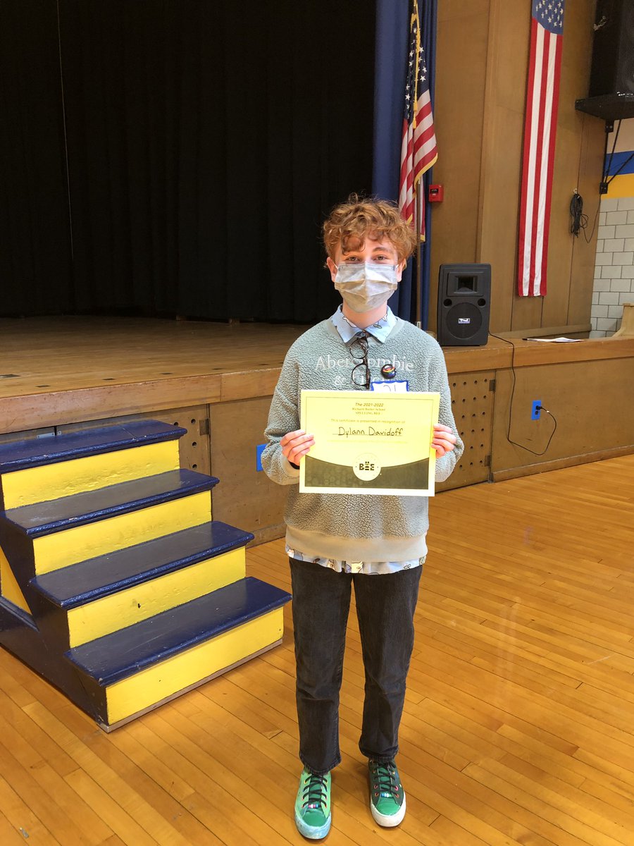 Congratulations to the winner of the RBS Spelling Bee, 7th grader Dylann Davidoff! The competition was fierce, but Dylann will be the one representing RBS at the Scripp’s County Spelling Bee. Special thanks to Mrs. Krauze for organizing &amp; Mrs. Price &amp; Ms. Tagariello for judging!