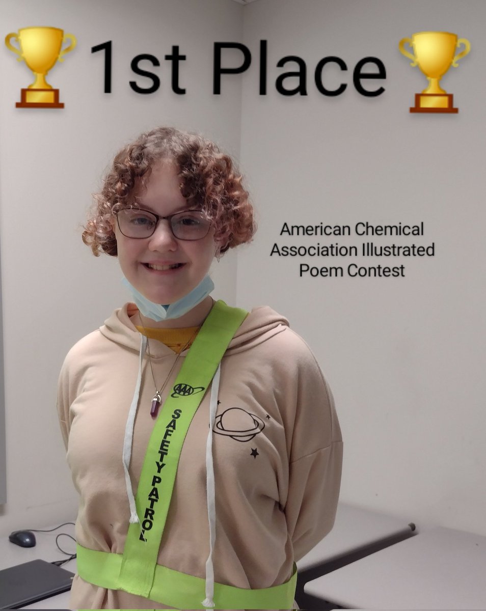 MsCameronTechEd's tweet photo. Meet the 1st place winner of the ACS 2021-22 Illustrated Poem Contest. This @PDSD_Pennell Penguin's poem about the states of matter took 1st in the Philadelphia region, winning her $50. #realworldwriting #penndelcoproud #PDEAproud #pennellpride https://t.co/9dvXp0mKsf