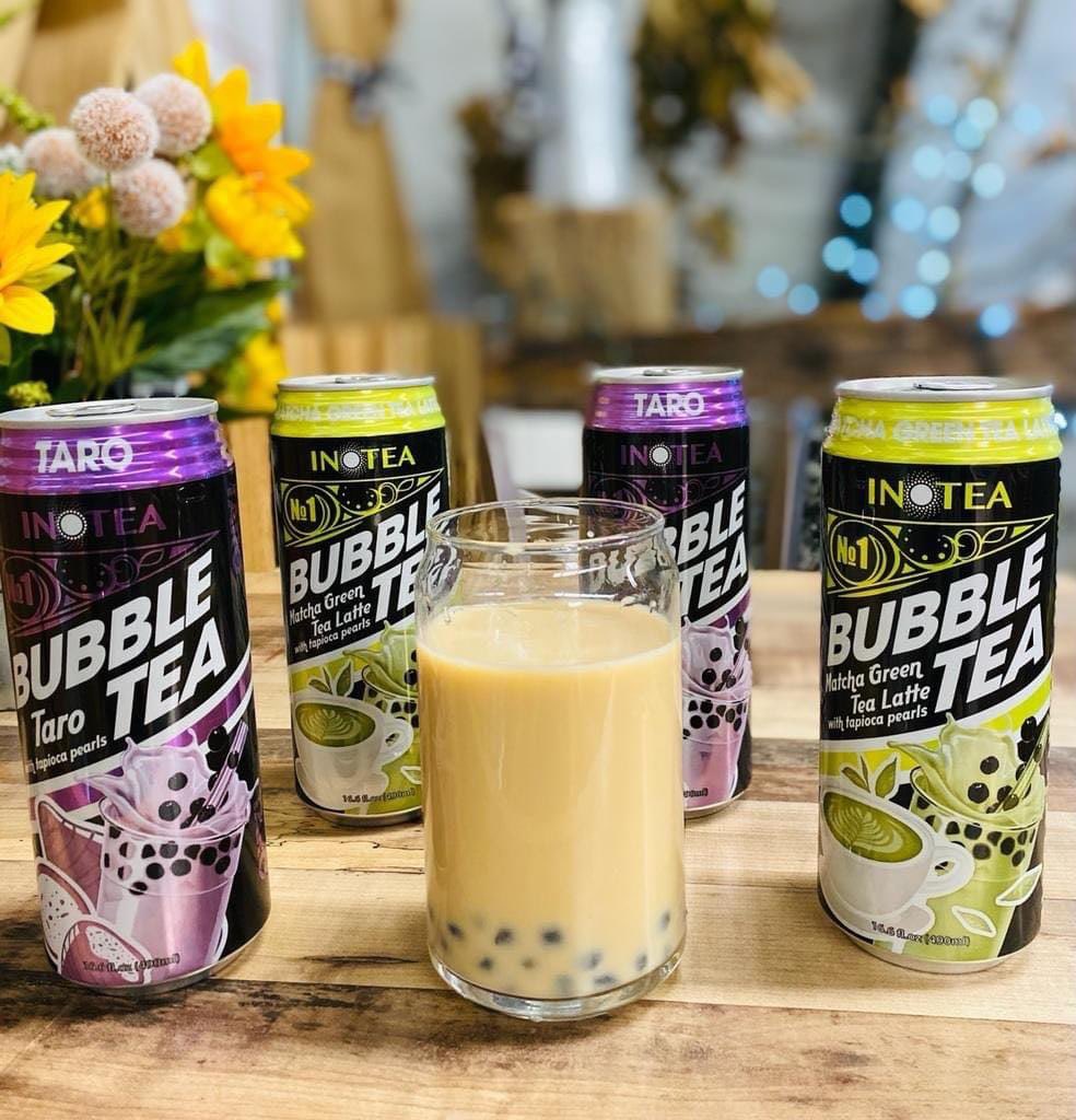 We've got a couple of bubble tea flavors in from Inotea! Get your hands on cans of Taro and Matcha Green Tea Latte!