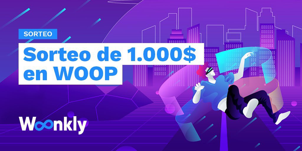 #Anunciante #Publicidad 
📣 ¡No te pierdas este súper sorteo! 📣

@WoonklyES sortea 1.000$ en $WOOP para 3 ganadores que sigan los siguientes pasos:

1️⃣ Dale like y Re-Tweet

2️⃣ Sigue a @WoonklyES en Twitter

3️⃣ Etiqueta a dos amigos

🍀 ¡Suerte a todos! 🍀