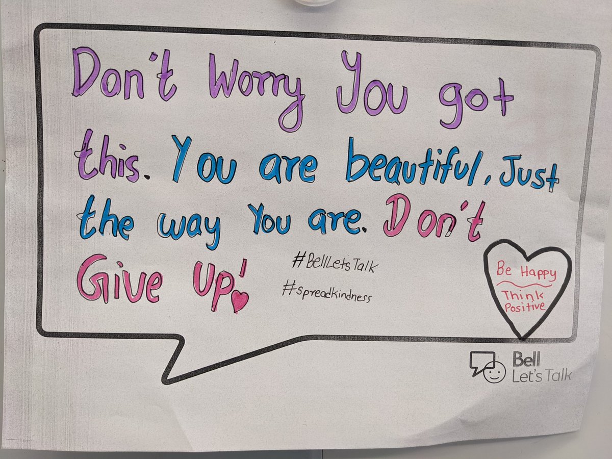 vdenov's tweet photo. Messages from 7/8B #BellLetsTalk https://t.co/WVnSzFvMrj
