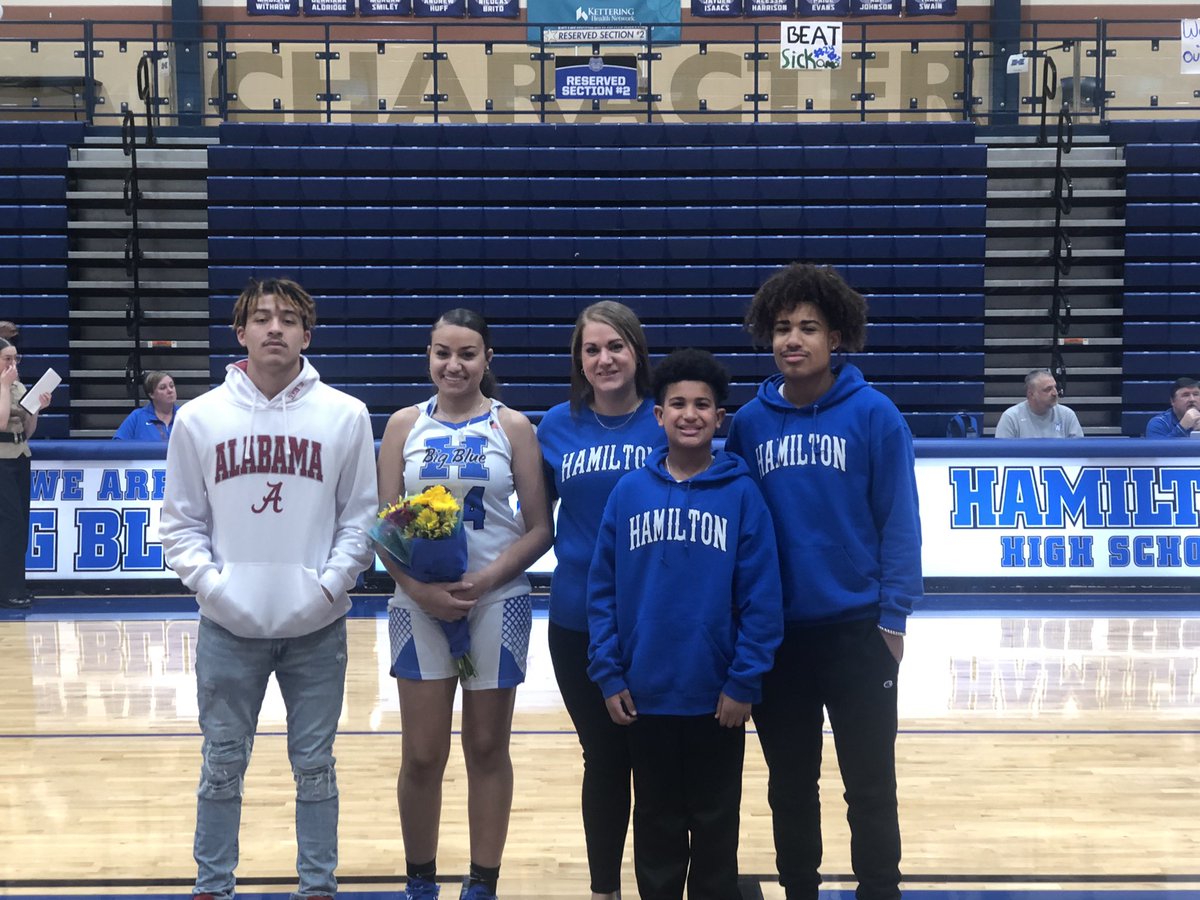 HHSBigBlueAD's tweet photo. Senior night at the Blue. Congrats Jayden and Alressa. Thank you for everything you have done for our girls basketball program and school. Thanks #2 and #24. https://t.co/U32b8E0HuZ