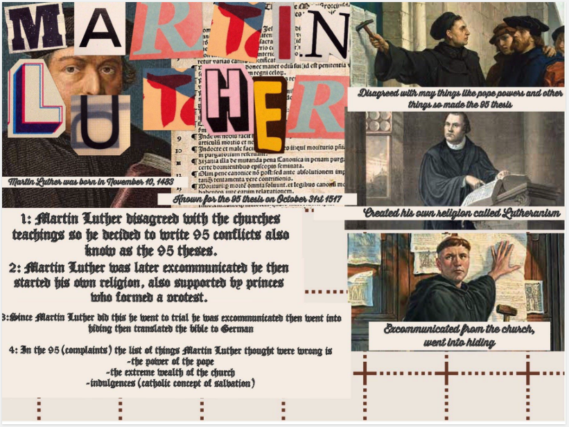 STEM7thWCMS's tweet photo. CVA 7th students showing their understanding of how the Protestant Reformation, with the reforms by MARTIN LUTHER, created a rippling effect for centuries to come. #chargedupinvirtuallearning #historycanbefun @ColliervilleVi1 @cville_schools @teachtheville https://t.co/1xtD6Hzzk5