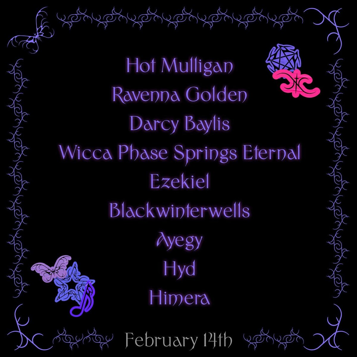 Valentine’s Day Lineup 2022 💘 see u there