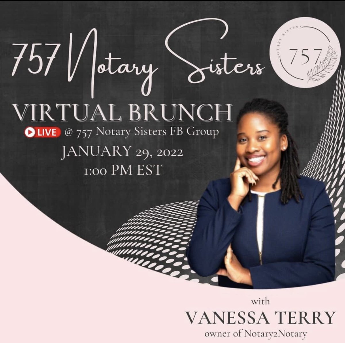 Notary2Notary's tweet photo. 🥂Join us for a #virtualbrunch with the Notary Sisters FB group Jan 29th at 1pm! https://t.co/sjdfAQPCiW