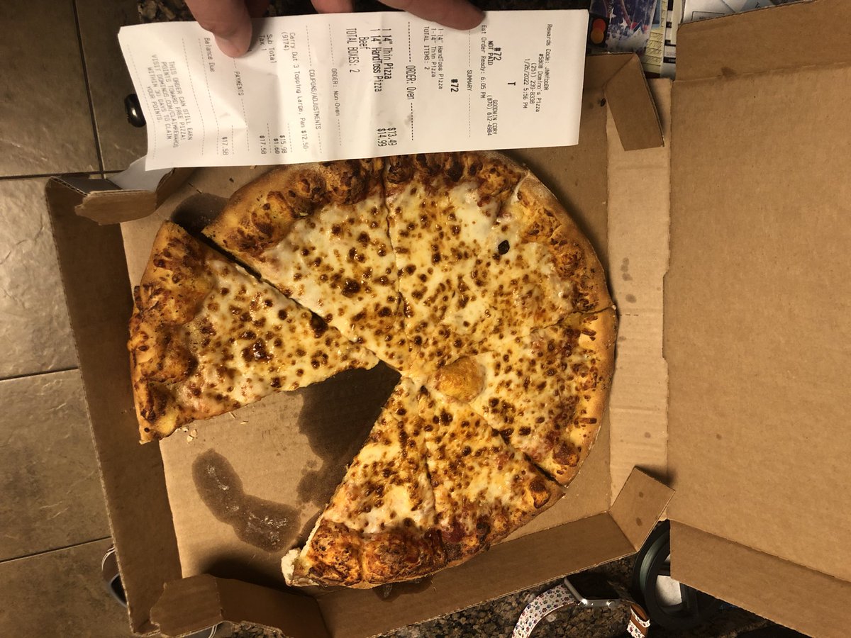 8lug_thug's tweet photo. Well this is disappointing @dominos https://t.co/TMlmxe1xjn