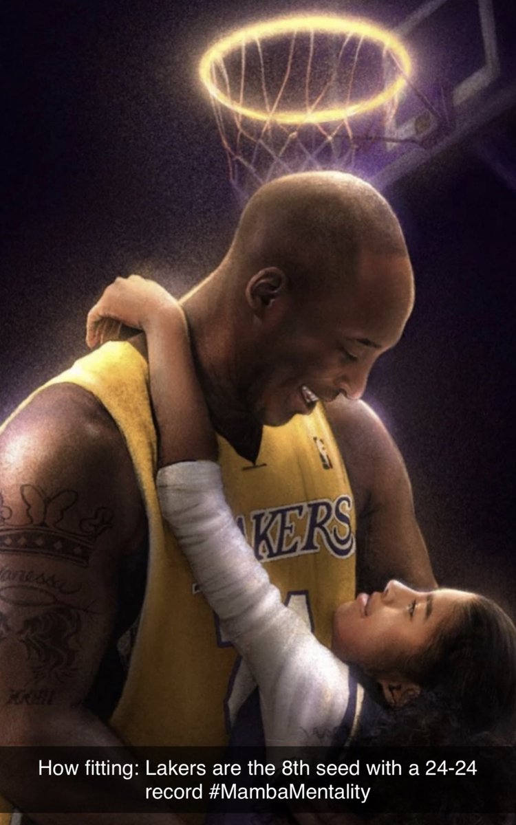 Remembering one of the greatest to do it as an athlete and corporate athlete. How fitting today the lakers are 24-24 and the 8th seed. #MambaMentality #MambaForever #StriveForGreatness