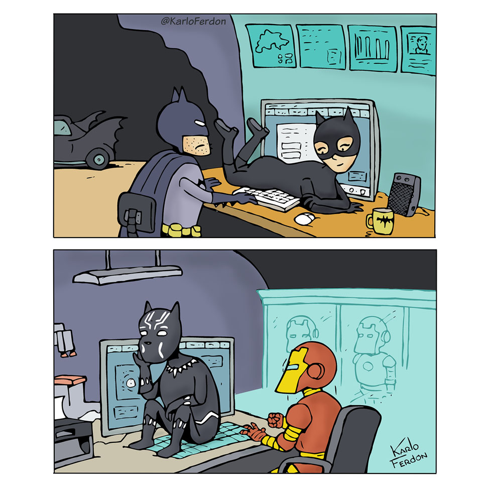 DC vs Marvel .-  instagram.com/karloferdon/