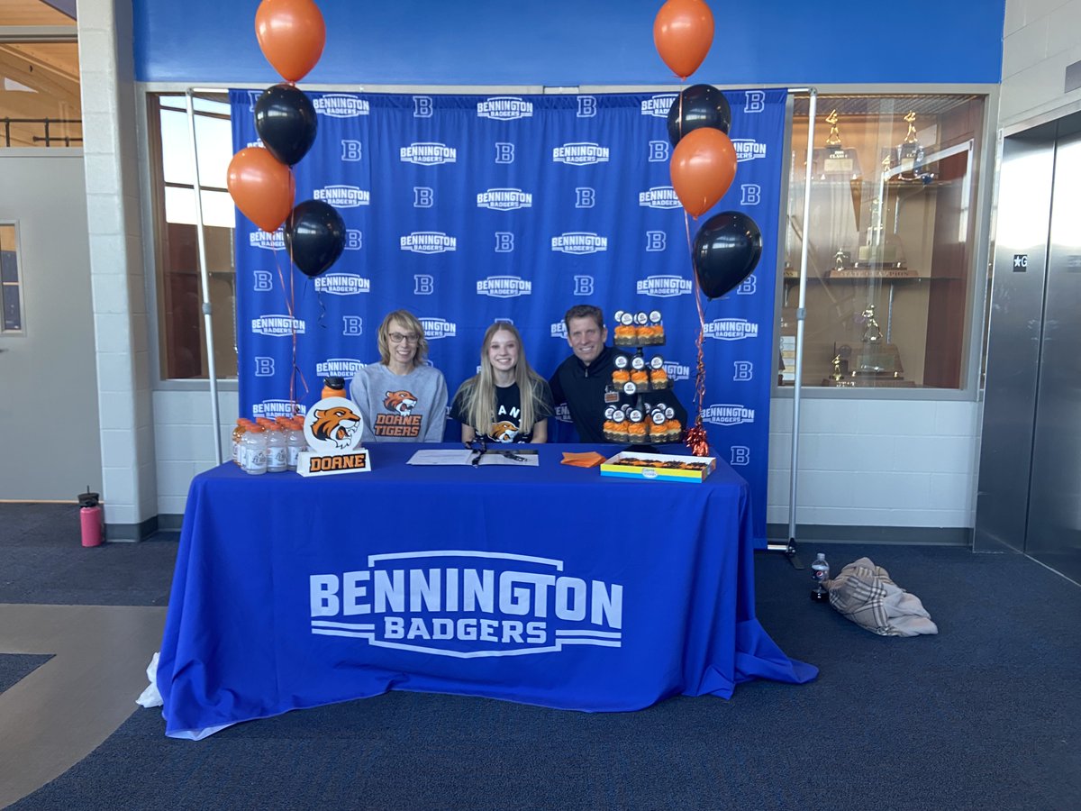 runbadgerxc's tweet photo. Congratulations Calla Wittland on your signing with Doane College.  The tigers are getting a great runner, great student, and great person!  Can't wait to see what you do at the next level! https://t.co/7wQBaskjDH