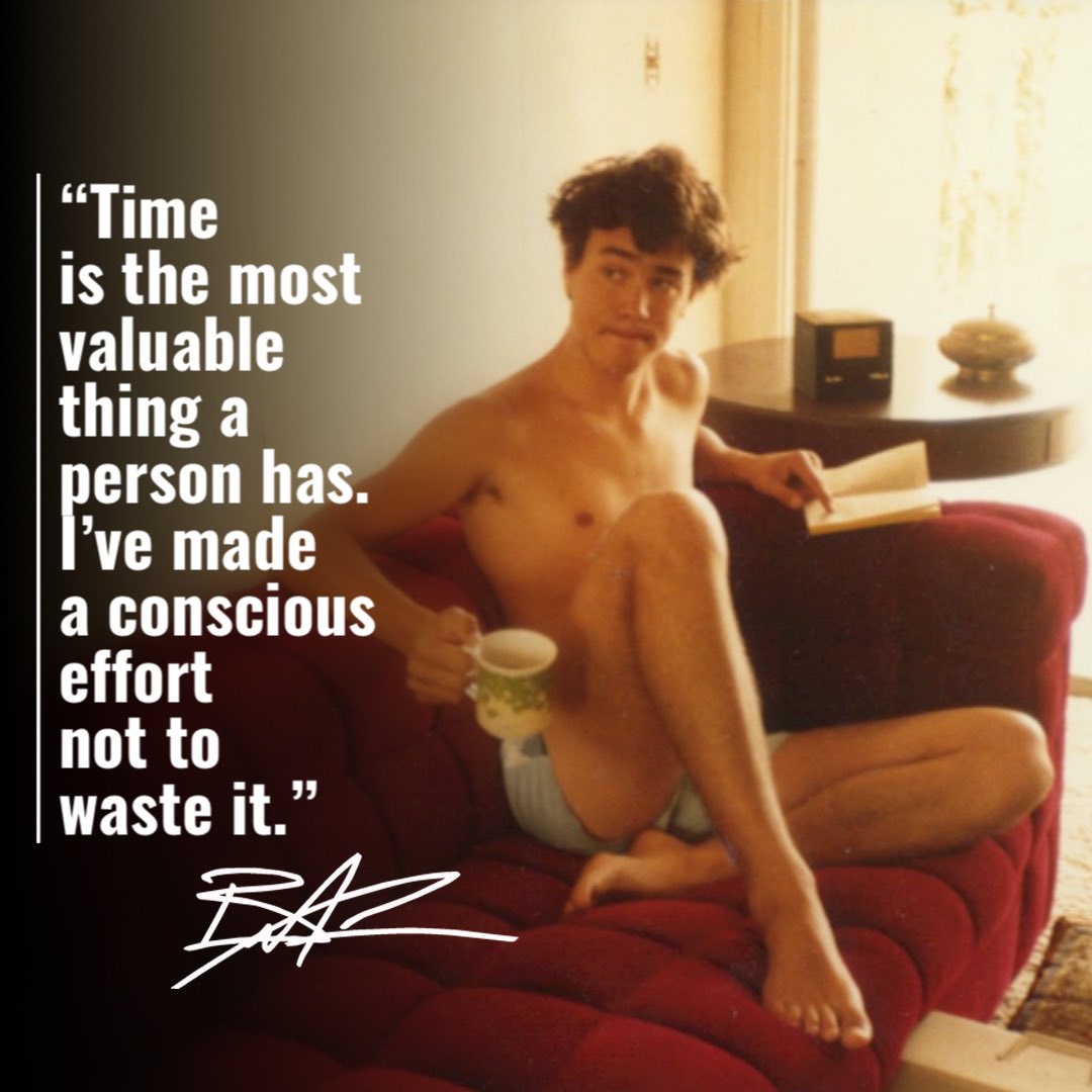 “Time is the most valuable thing a person has. I’ve made a conscious effort not to waste it.” #brandonlee
