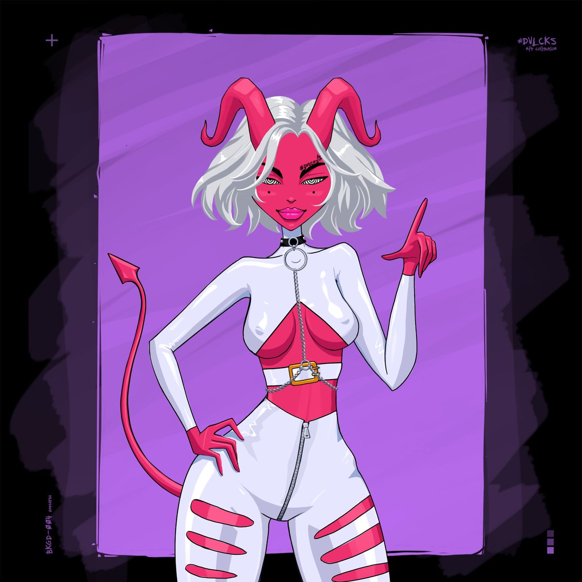 MaryMayhemM's tweet photo. Haven’t gotten to share my beautiful @chicks_nft #DEVILCHICKS succubus NFT that @GrimalkinEth gifted me on here yet 🙏🏻 thank you bud - she’s amazing and so are you 💞🙌🏻🥂 https://t.co/remIquDPnz