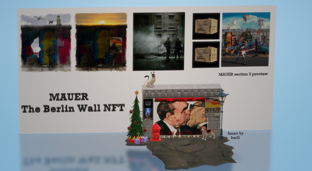 kmGx01's tweet photo. Spend the last hours creating this 3D #fanart. In honor to @MauerNft picture contest this is my entry.
MAUER NFT by @ForzaIkonia 
Piece of history. No minting fee. 51% earnings go to BLINDSPOTS charity organisation.
Mint your MAUER section3 piece by @Invisible_Realm. #MAUERimage https://t.co/pUfTXQY7zN