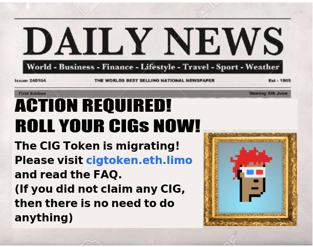 CigToken's tweet photo. Don't forget to migrate your $CIG tokens on https://t.co/mKTaeZVKcu 🚬🙇‍♂️ https://t.co/m8XriveRsG