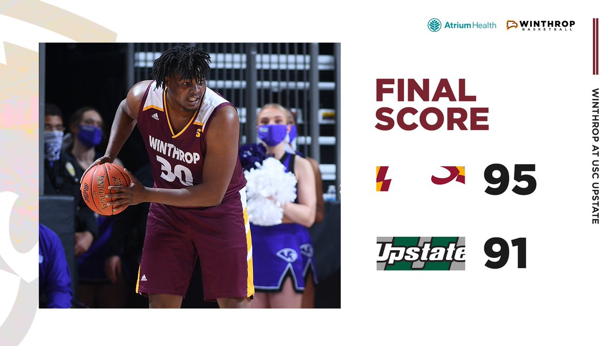 Winthrop_MBB's tweet photo. 𝗥𝗢𝗔𝗗 𝗞𝗜𝗟𝗟 💪
Eagles Rally For OT Win 

#ROCKtheHILL | #BigSouthMBB https://t.co/DqAgQcziY8