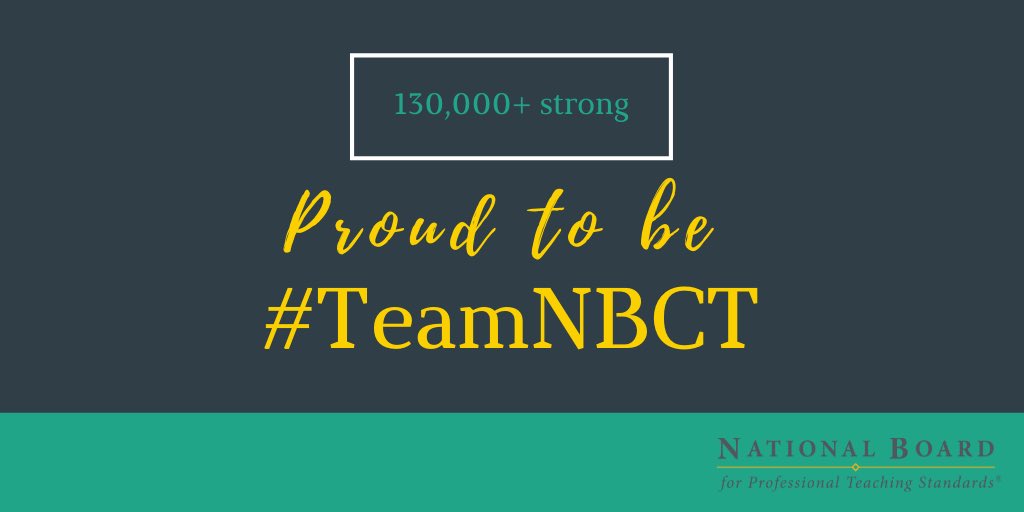 This process has made me a better teacher, more aware of my students, and a better advocate for my profession. Becoming certified is the professional accomplishment I am most proud of. @NBPTS #TeamNBCT #NBCTstrong