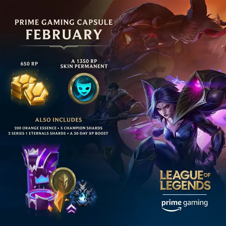 How to Claim League of Legends' Prime Gaming Drops for February 2022