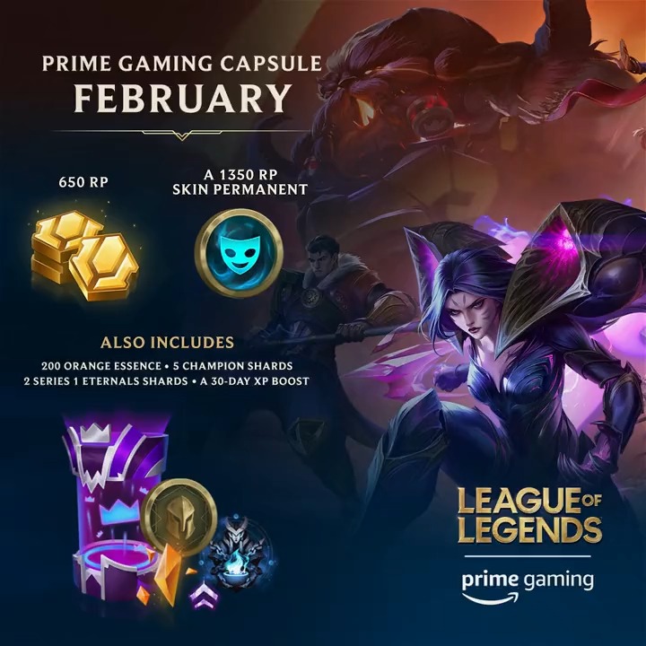 Nova Cápsula Prime Gaming Lol  Novos Prêmios do League of Legends para  Assinantes do Prime? 