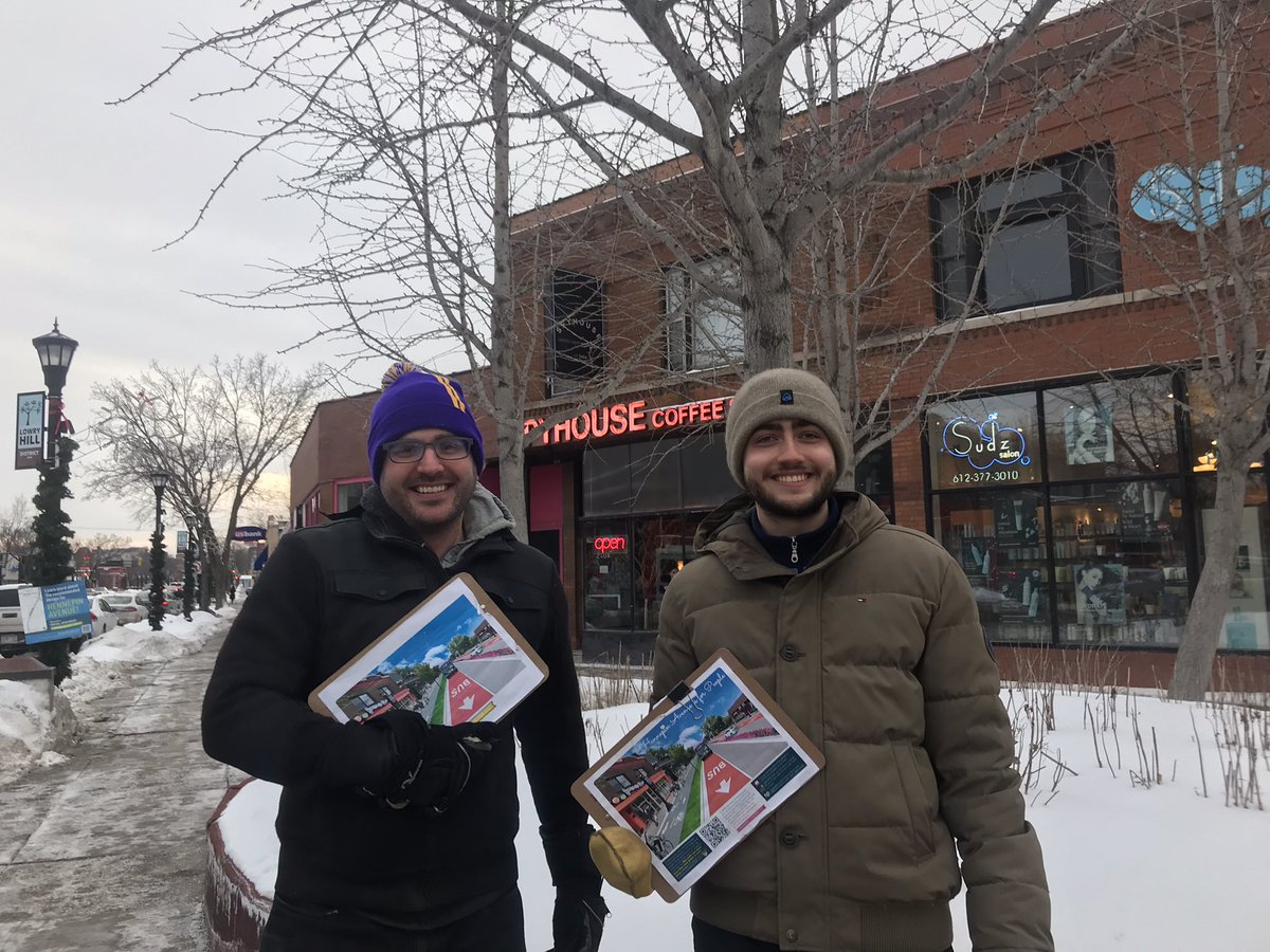 Spent the day canvassing people along Hennepin Avenue to build support for the proposed bike/ped/transit friendly redesign! Had over 80% support among the people I talked to. Could barely move my fingers for half an hour after I was done, but still worth it! @hennepin4people