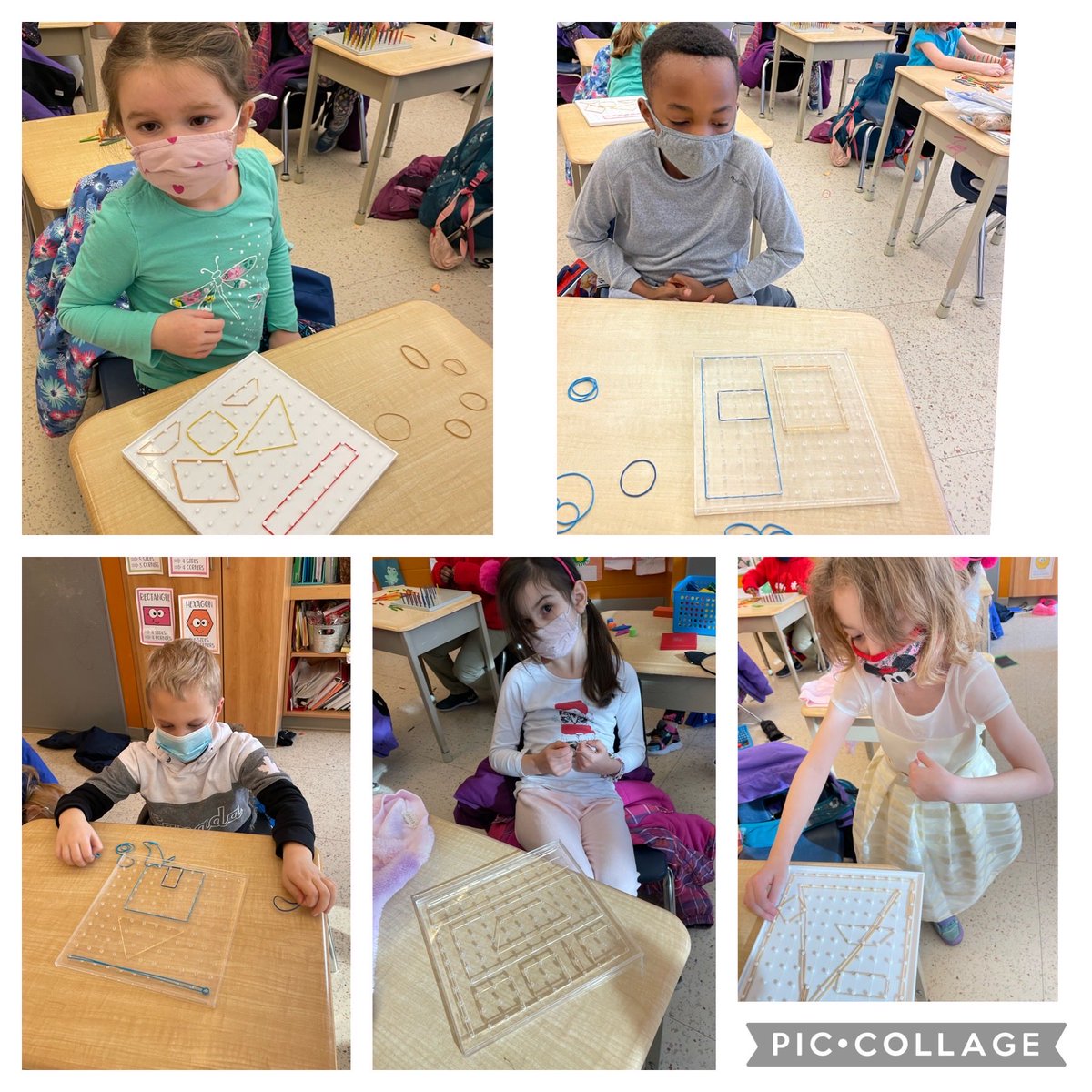 lindacinelli1's tweet photo. Grade 1’s working with shapes ⁦@madonnaroar⁩. So many ways to create shapes. https://t.co/85PMHcTHqK