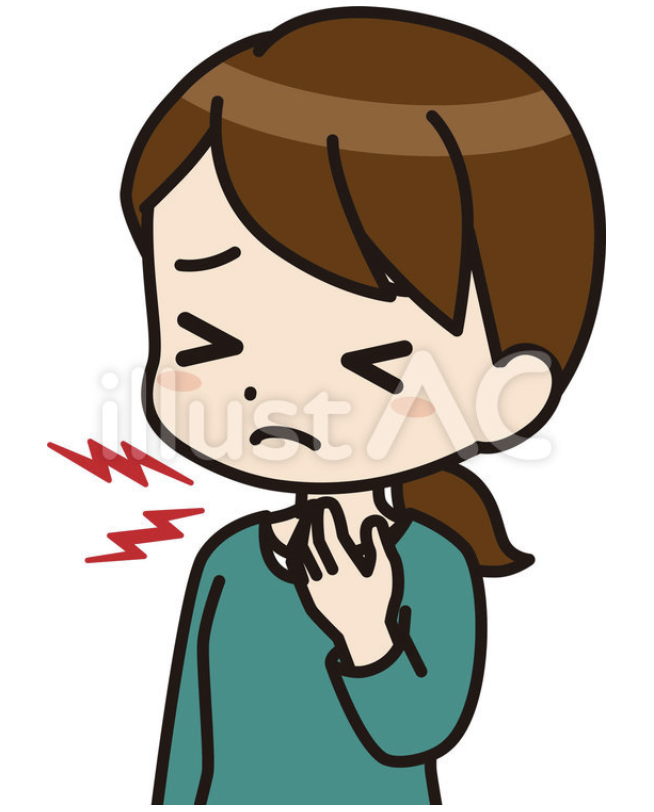 はせがわ ストックイラスト 一昨日からちょっと喉が痛くて自主的に隔離生活に入ったりビクビクしてるんですが熱も出ず喉が痛い以外には全く体調変化なしなのでただの乾燥ってコト T Co 1khvttlndf イラストac ストックイラスト 無料素材