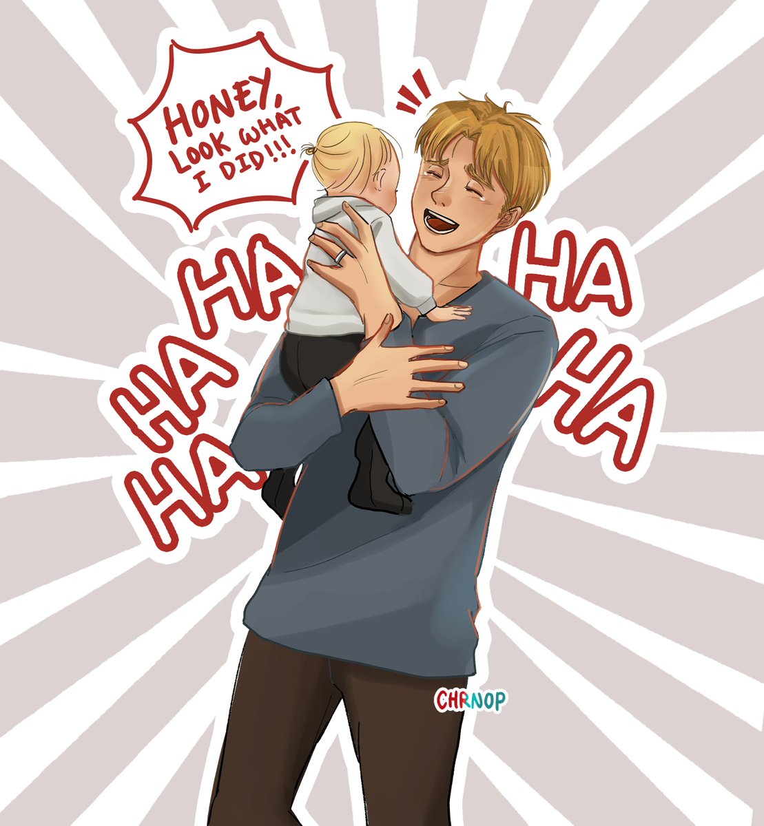 chrnop's tweet photo. someone plz stop me from drawing more babies.
(aye, they call their first kid 'squid' and the second one 'shrimp', and no one can change my mind.) https://t.co/bJ5L6LS86w