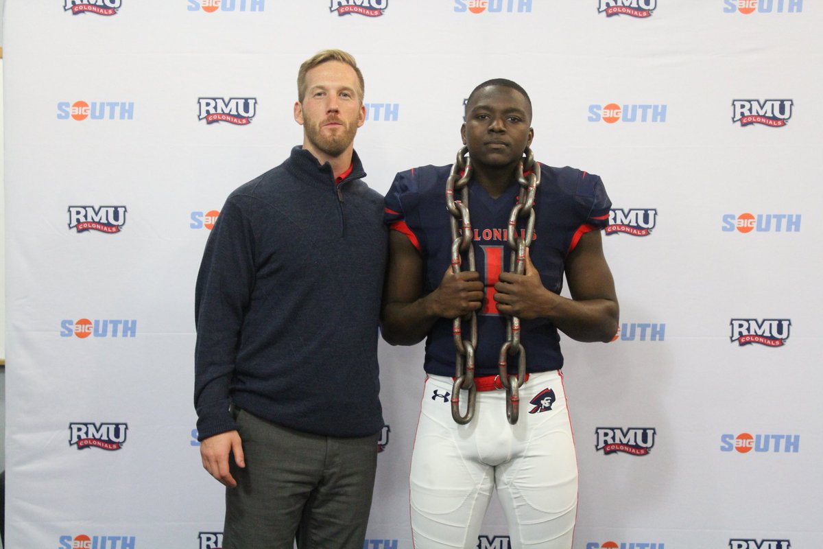 Excited to announce I am #committed to Robert Morris University. Thank you to God for allowing me to play the game of football. Thank you family for always believing in me. Finally, thank you to my coaches over the course of my career. Y'ALL ARE THE REAL MVPs ❤🖤‼💯