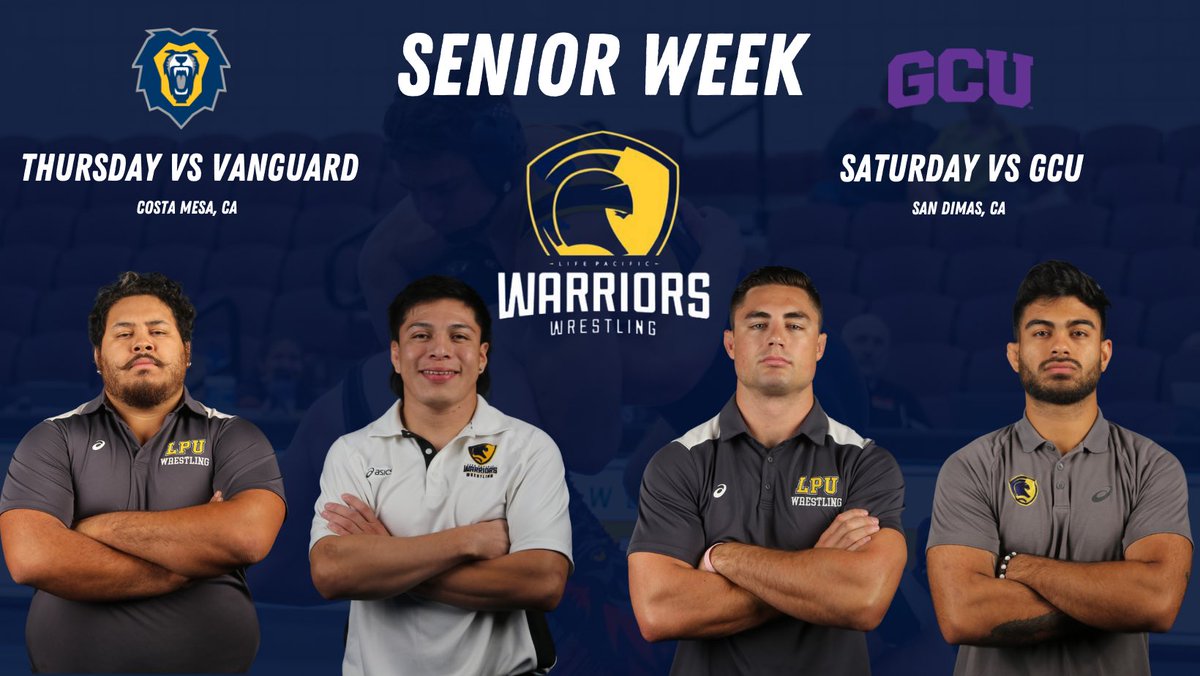 Senior week! Please help us celebrate Jeremiah, Brandon, Shawheen, and Anthony by leaving a comment below for them.

📅1/27/22
🆚Vanguard University
🕦7 pm
📍Costa Mesa, CA

📅1/29/22
🆚 Grand Canyon University
🕦4 pm
📍San Dimas, CA
🚫 No Spectators