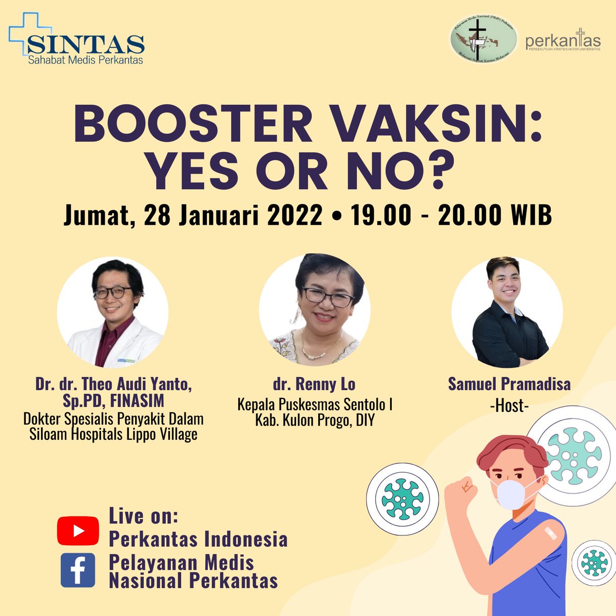 Booster Vaksin: Yes or No

📍 Youtube Perkantas Indonesia: bit.ly/SINTAS28Jan
📍 FB Pelayanan Medis Nasional Perkantas: bit.ly/SINTAS28JanFB