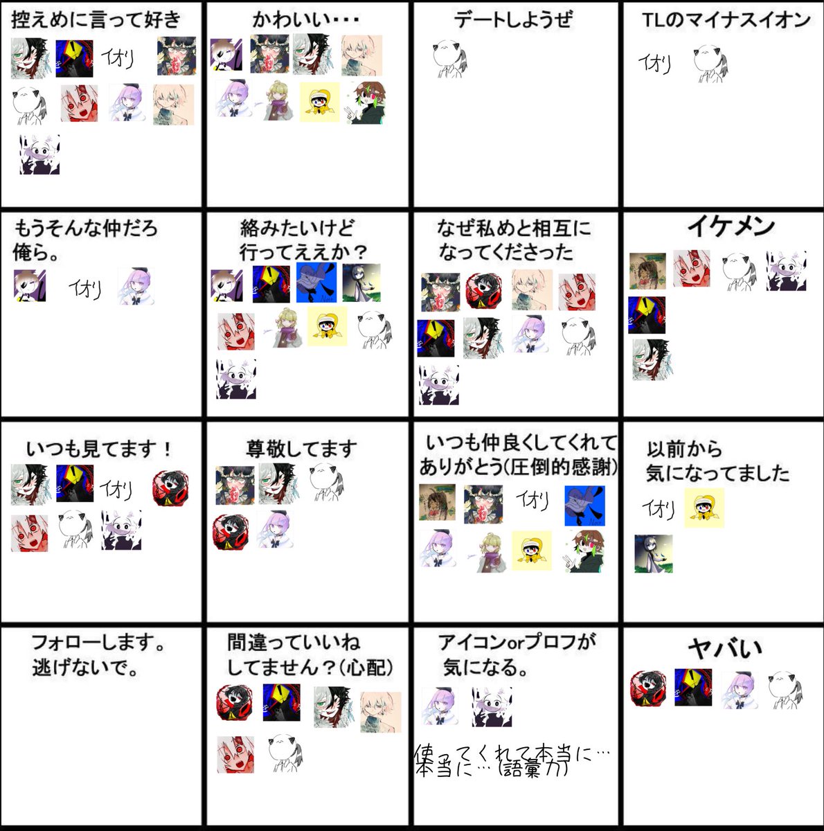 # RTした人を勝手に図に追加してみようのコーナー
ご参加ありがとうございます！！