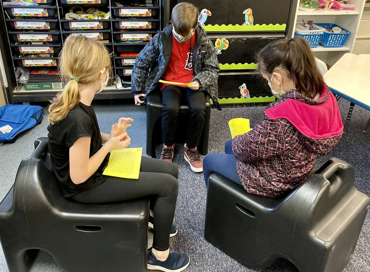 BE_GlobalChange's tweet photo. 3rd Gr Ss formed storytelling troupes &amp; began practicing their narrative parts for their folktale performance. Afterwards we used our “think-about” board to share out strategies that were working for each troupe. Collaborative learning @BodkinAACPS https://t.co/HrQFRjeXhA