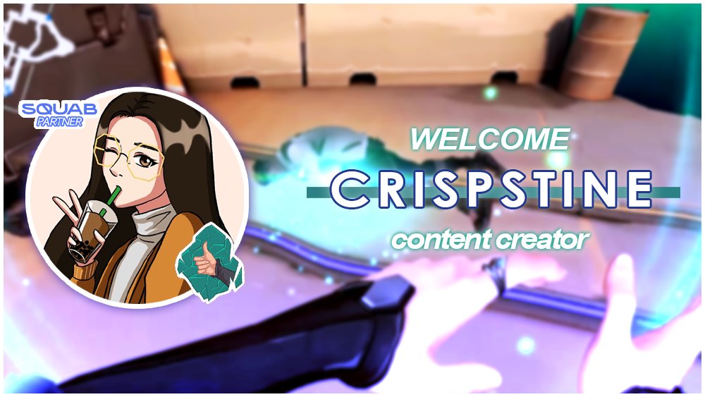 squab_gg's tweet photo. Say welcome to our new SQUAB Partner, @crispstine_! 💙

She’s a Twitch Streamer who enjoys Valorant and creates content on TikTok as well😊

Look forward to her streams if you'd like to know more about her &amp; SQUAB!

(https://t.co/wGhIw7CLtf) https://t.co/8ZTKpzXpio