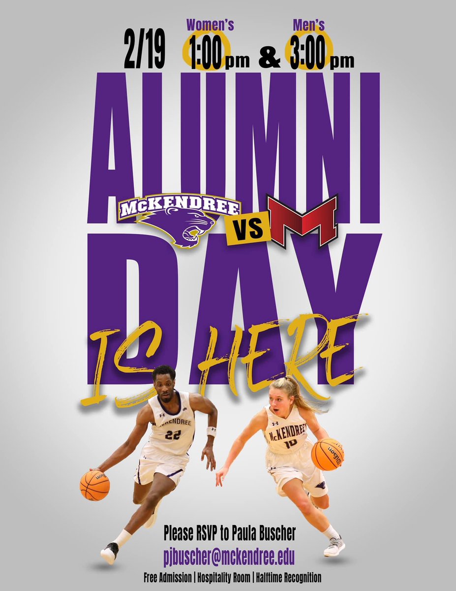 McKendreeWBB's tweet photo. We are throwing it all together, make sure you come February 19th! Be on the lookout for more details soon!  #SeniorDay💛 #AlumniDay💜 #PinkZone💕 #DrawingWinner💵 https://t.co/RedHQPqni6