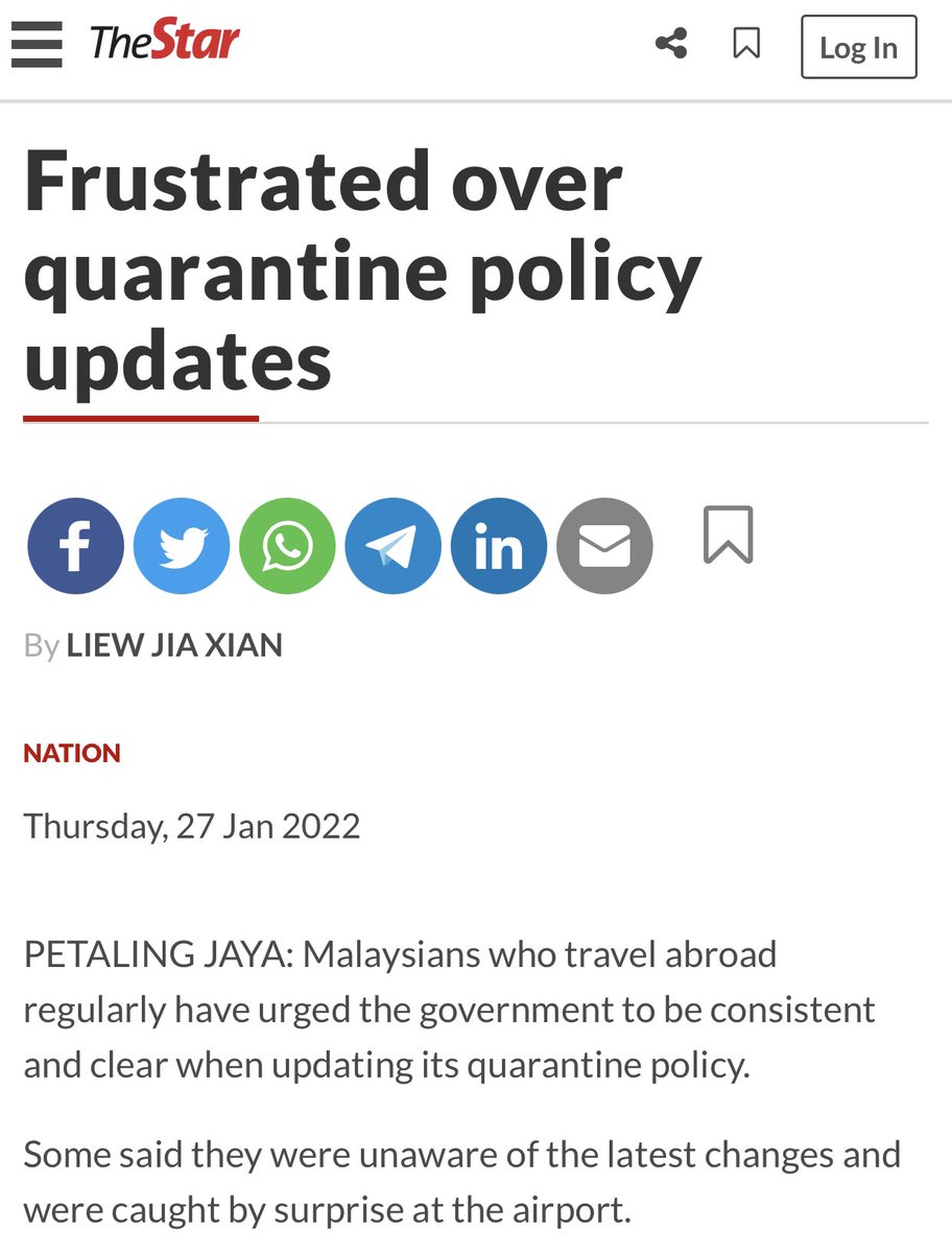 I spoke to the Star on quarantine matters in #Malaysia 
thestar.com.my/news/nation/20…
