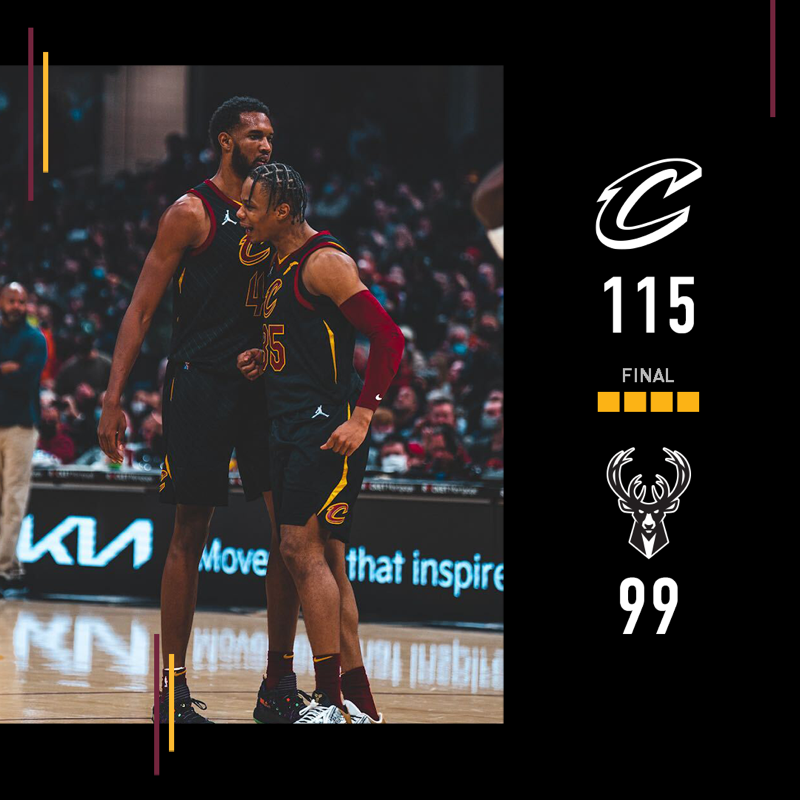 cavs's tweet photo. Got the boys the birthday W 🥳 #LetEmKnow