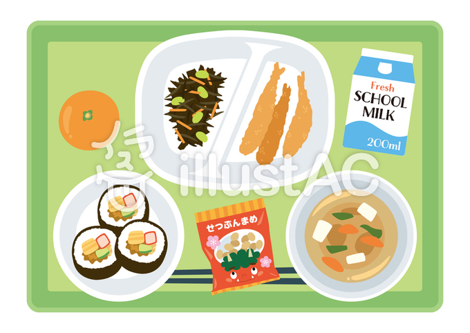 給食イラストのtwitterイラスト検索結果