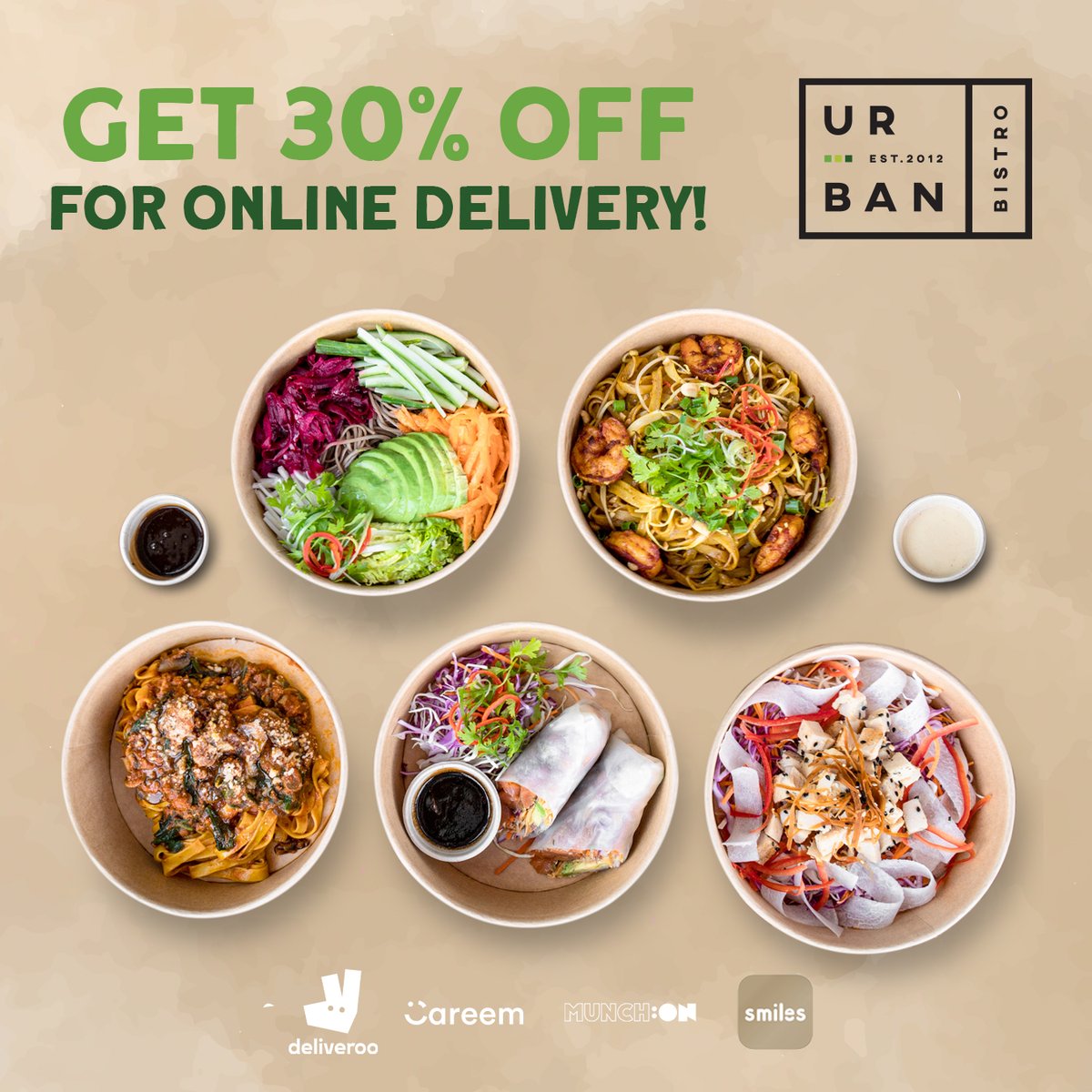 UrbanDubai's tweet photo. It's never too early to start thinking about lunch or dinner or tomorrow's lunch. 😄
Check our menu online and avail our special offer!

🛵 @deliveroo_ae  , @careemuae  or @munchon_uae 

#UrbanBistro #healthygoodness #saladsofinstagram #PowerBowl #powerbowls #keto #eatenergize https://t.co/pccYatS5oD