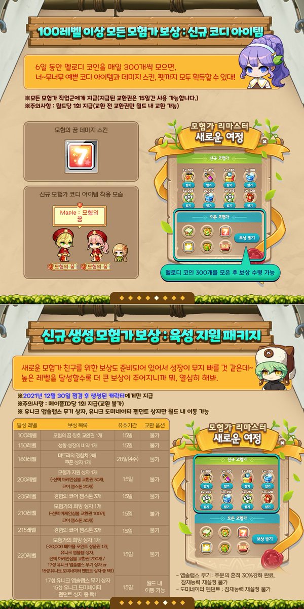 MapleStory_KR's tweet photo. 용사님들을 위한 소.확.팁! | #3 모험가 리마스터-새로운 여정

'모험가 리마스터'와 함께 돌아온 세 번째 소.확.팁✔
든든한 지원과 혜택을 꼼꼼하게 전부 알려 줄게요!
다들 새로운 여정을 떠날 준비 됐나요?⛵

#메이플스토리
#MapleStory
#소확팁
#모험가리마스터
#새로운여정
#메이플많이받으세요 https://t.co/mq9fF1ghT1