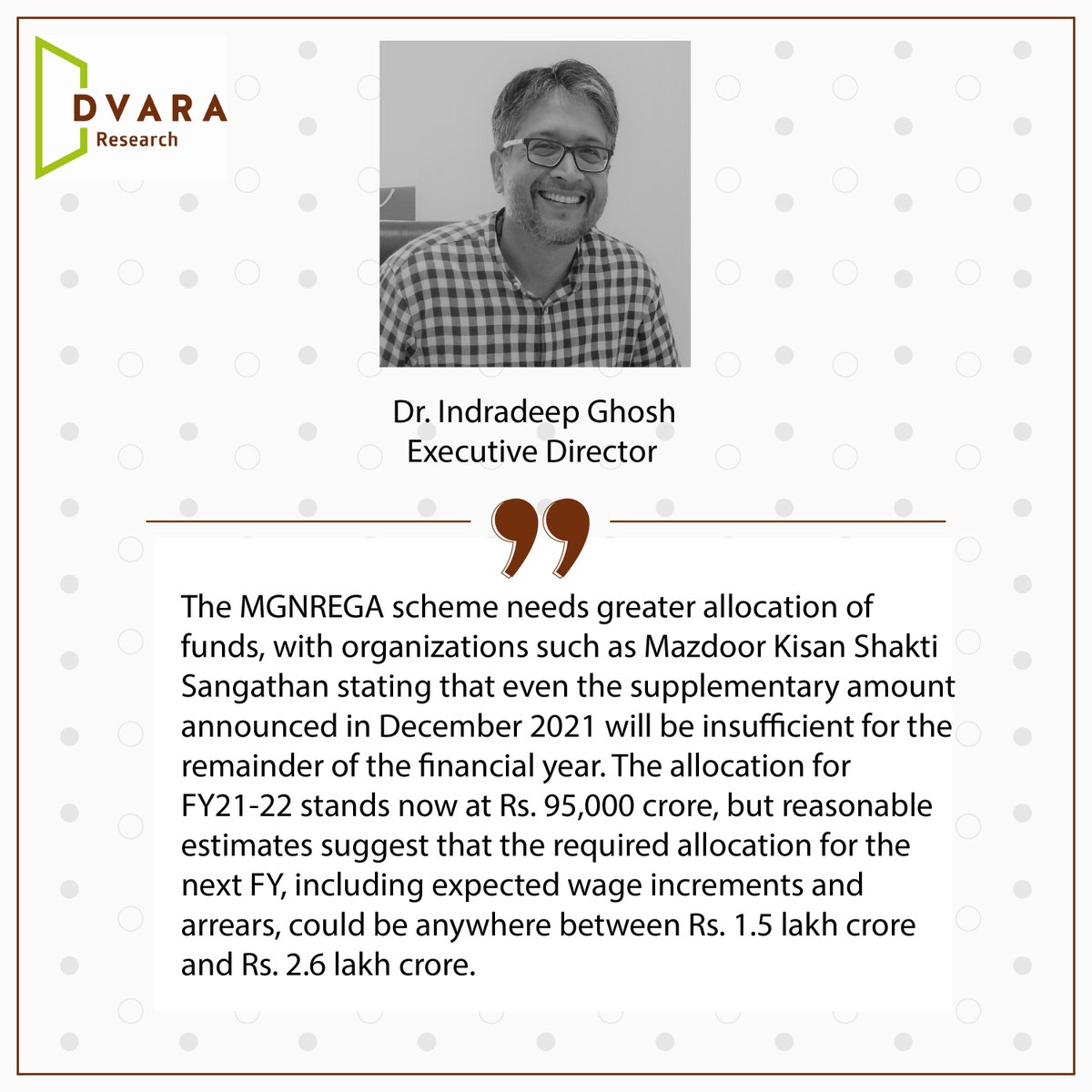 dvararesearch's tweet photo. #Budget2022 #RBI #MGNREGA #fundallocation #budgetexpectation

@FinMinIndia https://t.co/lFVmR3nEWH