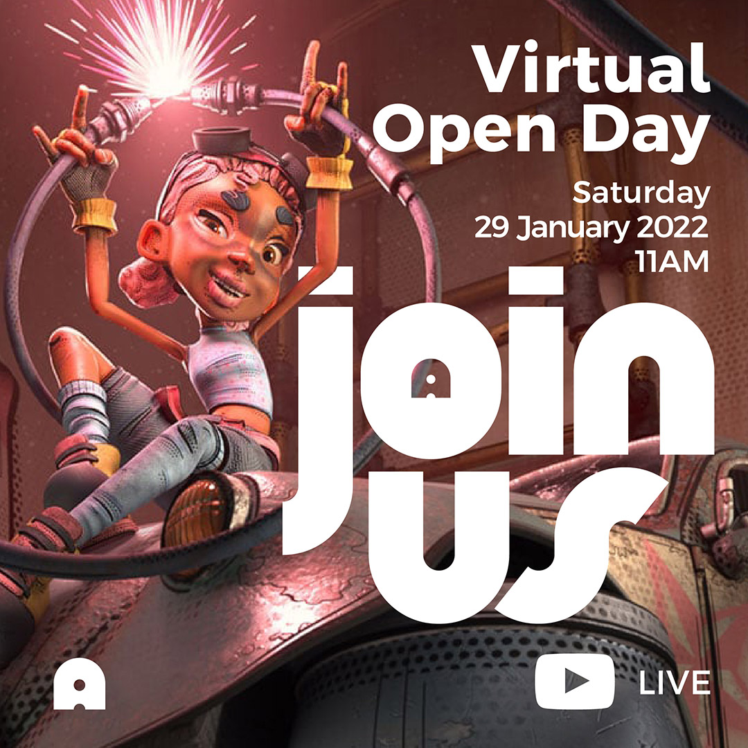 Join us for our First Virtual Open day this Saturday at 11am! 

Find out why we are ranked amongst the top 15 Animation colleges IN THE WORLD! 

Book your spot TODAY! 
theanimationschool.co.za/open-day/

#animation #3danimation #2022 #theanimationschool #wednesday #cgi #vfx