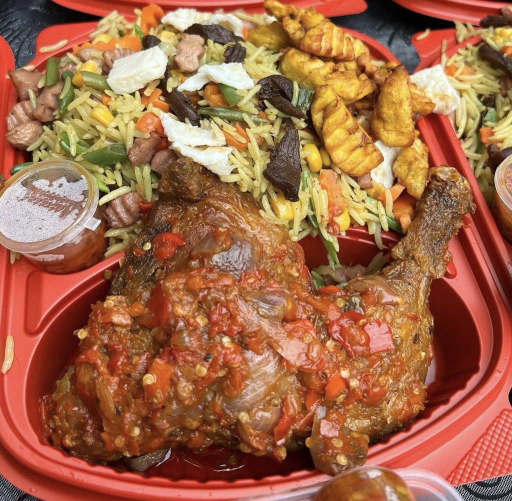 somtos_kitchen's tweet photo. Which one are you buying from us today? 

1: Native rice as seen (3000)

      Prawns comes at an extra cost.

2: Special fried rice as seen 

       Chicken/Turkey ( 3000) https://t.co/cVFsTTKxzg